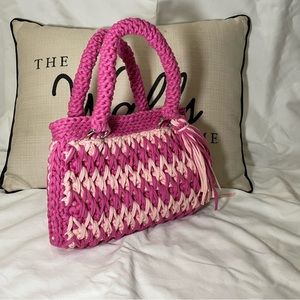 Handmade honeycomb pattern bag